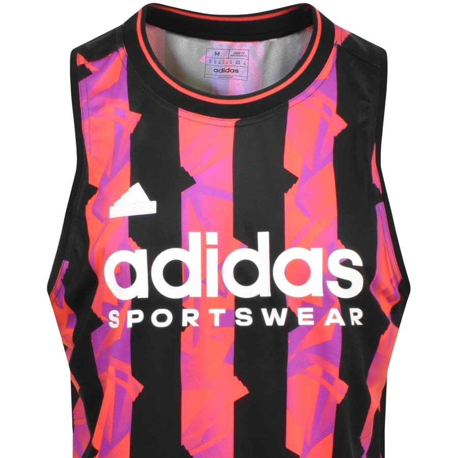 adidas Sportswear All Over Print Loose Vest Black